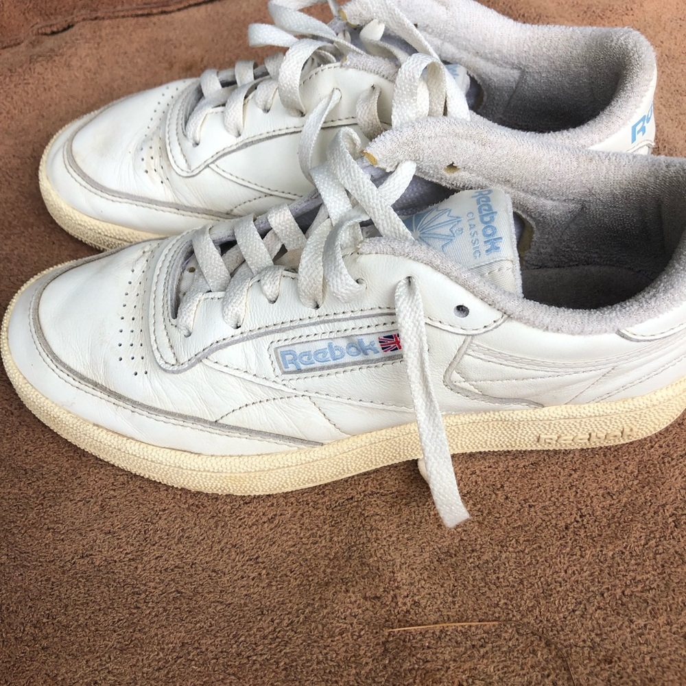 Reebok Sneakers Classic Club C 85 Chalk Alabaster / Sky Blue size 8